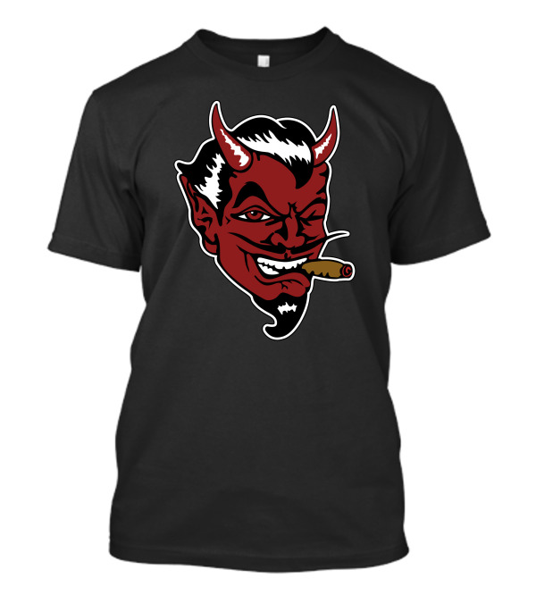 Retro Devil Head With Cigar Winking T-Shirt