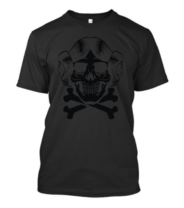 Space Princess Skull With Crossbones Iconic Headpiece T-Shirt