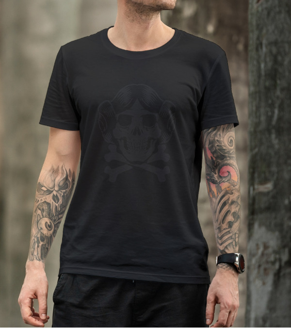 Space Princess Skull With Crossbones Iconic Headpiece T-Shirt