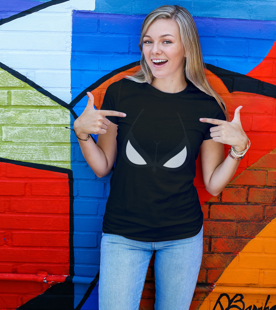 Spiderboops Spider Eyes Bikini Top Optical Illusion T-Shirt