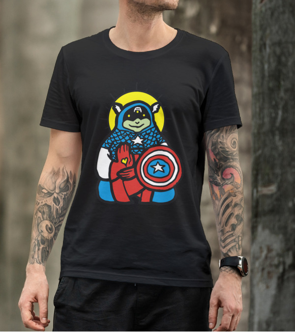 Spirit Animal Captain Hero Meditative Shield T-Shirt