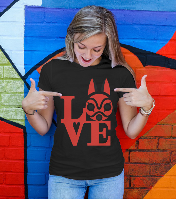 LOVE Studio Ghibli Princess Mononoke Mask T-Shirt