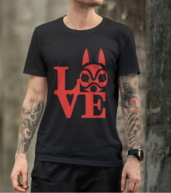 LOVE Studio Ghibli Princess Mononoke Mask T-Shirt