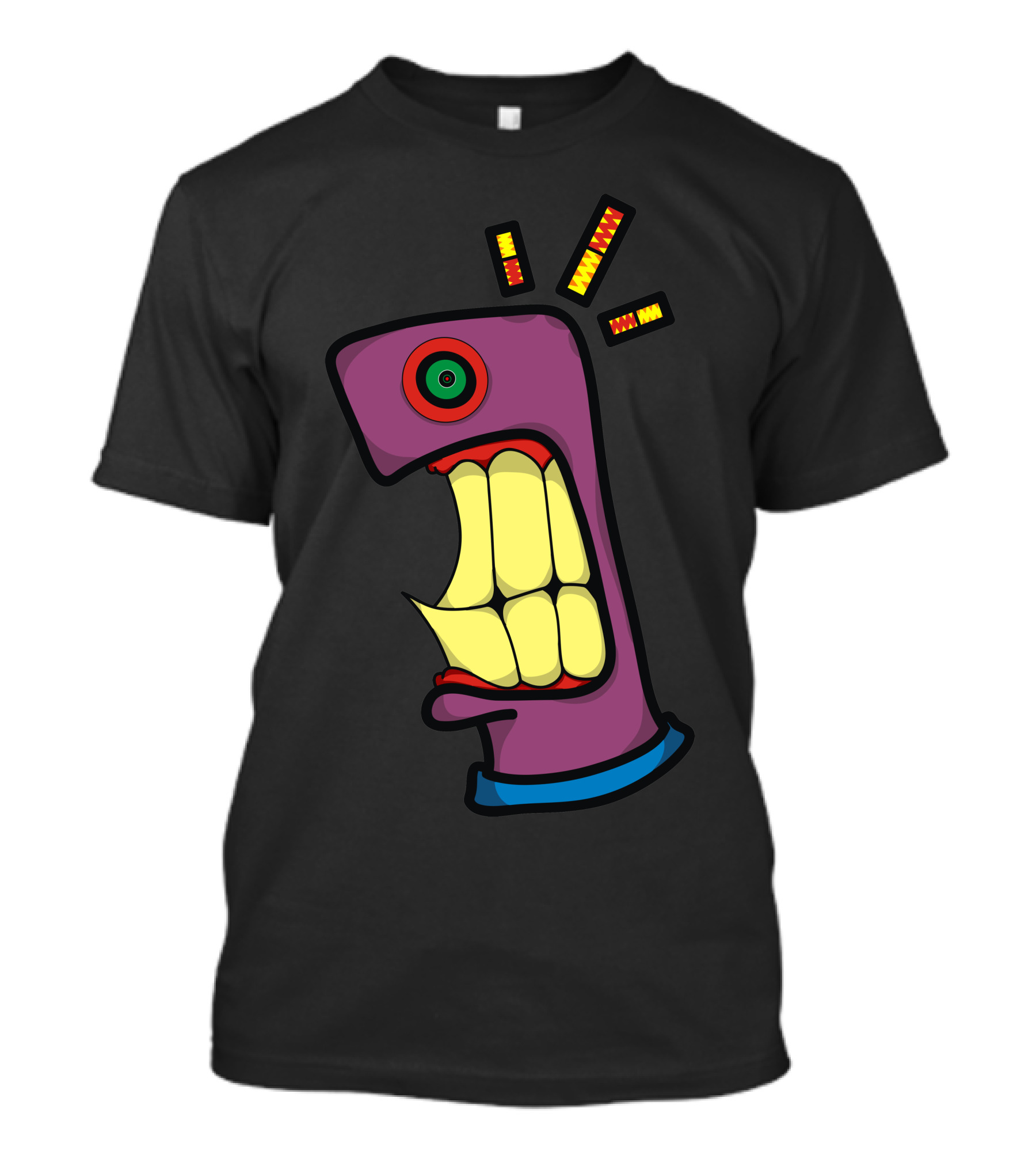 Stubbed Toe Cartoon Yelling Face With Colorful Expression T-Shirt