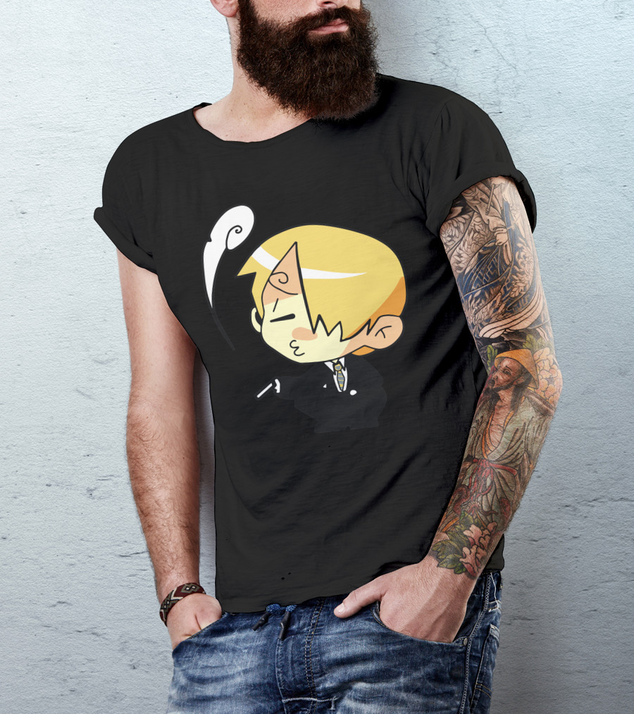 Sanji Smoking One Piece Anime Character T-Shirt