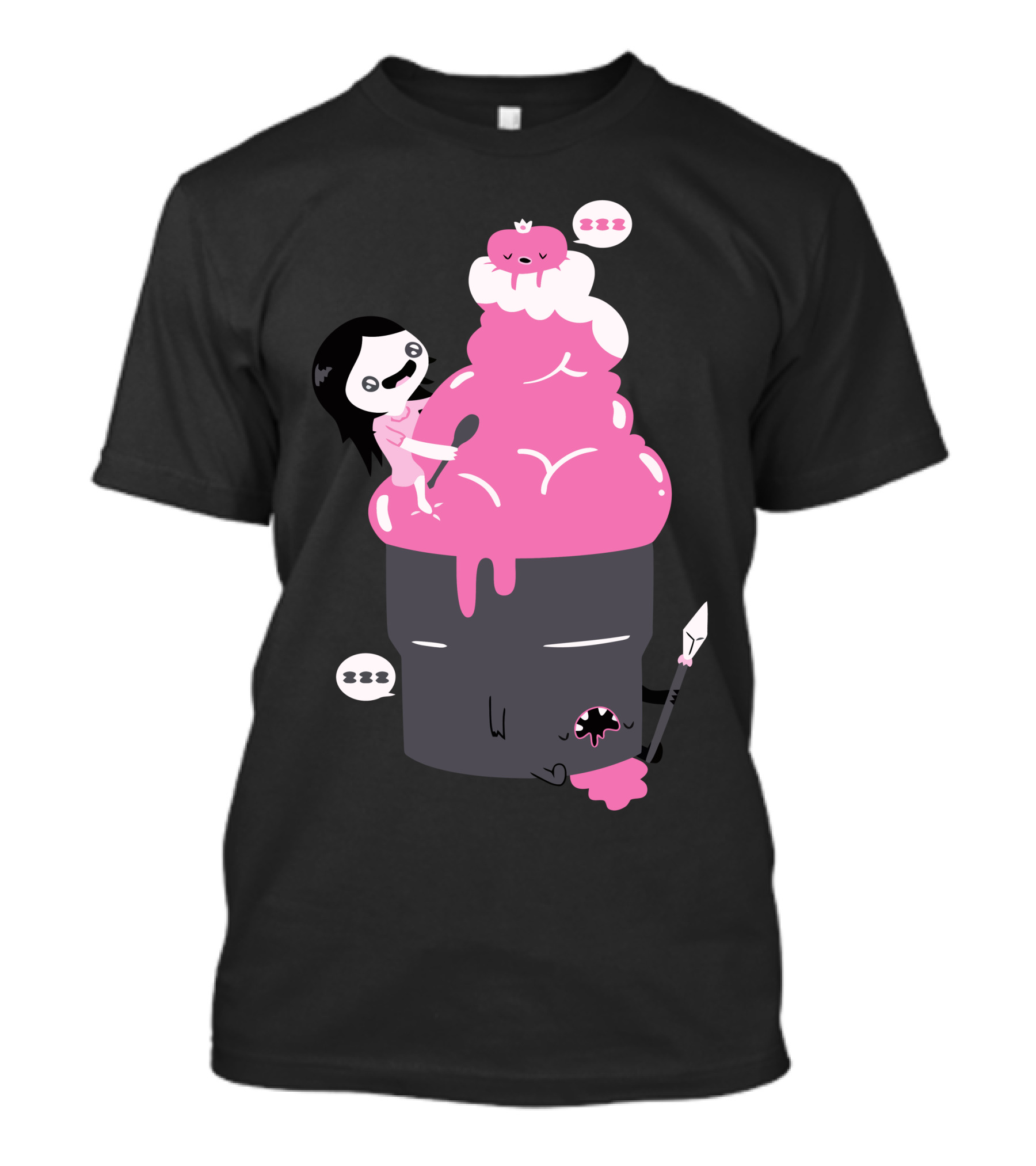 Surprise Attack Princess And Sleeping Cupcake Bunnies T-Shirt