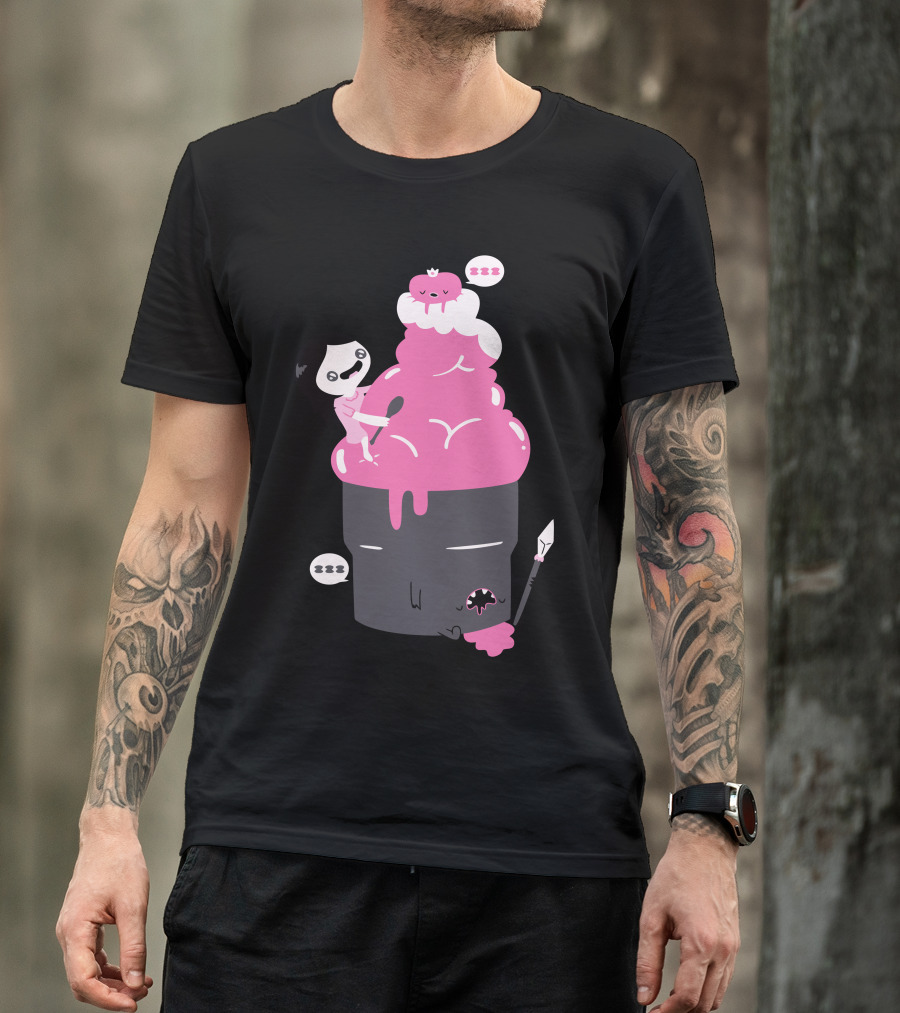 Surprise Attack Princess And Sleeping Cupcake Bunnies T-Shirt