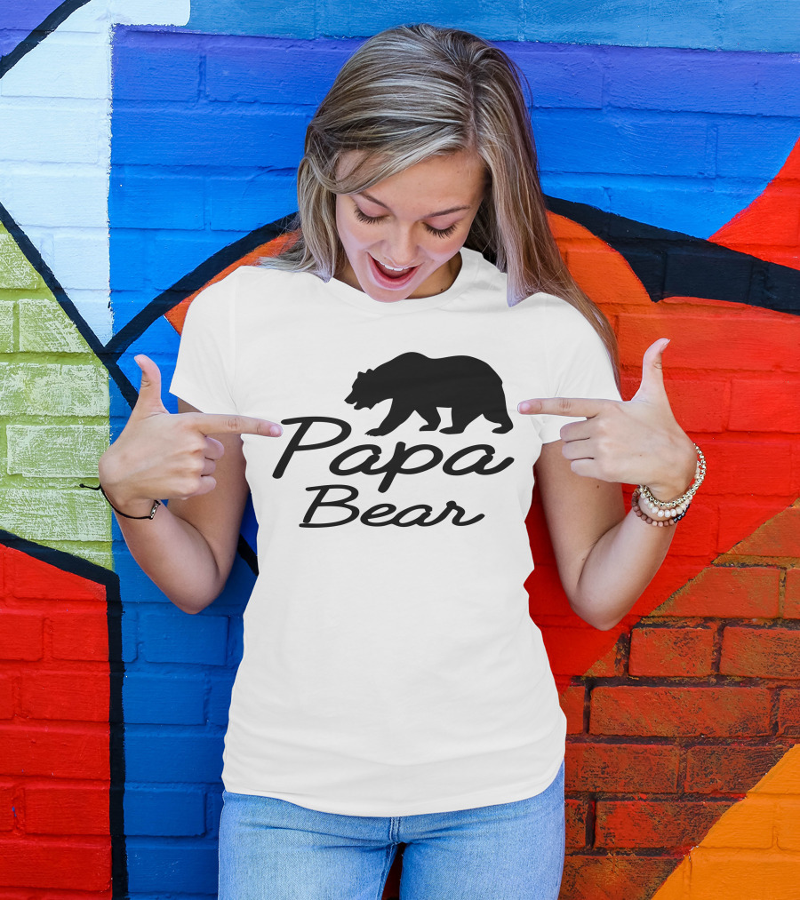 Papa Bear With Bear T-Shirt