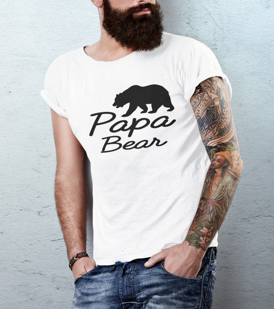 Papa Bear With Bear T-Shirt