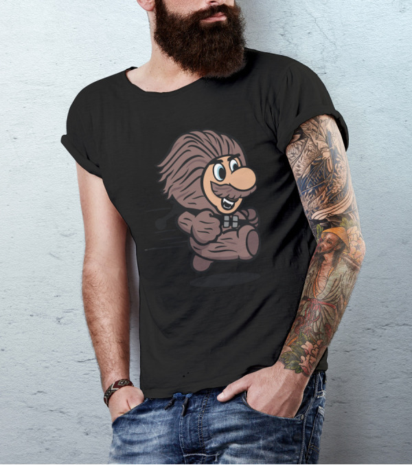 Speedy Tawookie Suit Mario Chewbacca Mashup T-Shirt