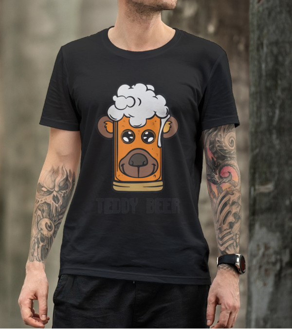 Teddy Beer Cute Bear Face Frothy Mug T-Shirt