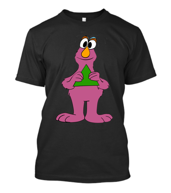 Telly Monster Holding Green Triangle T-Shirt