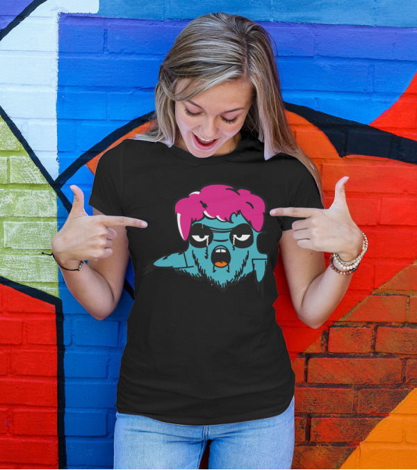 Teply Bubak Pink-Haired Cartoon Creature T-Shirt