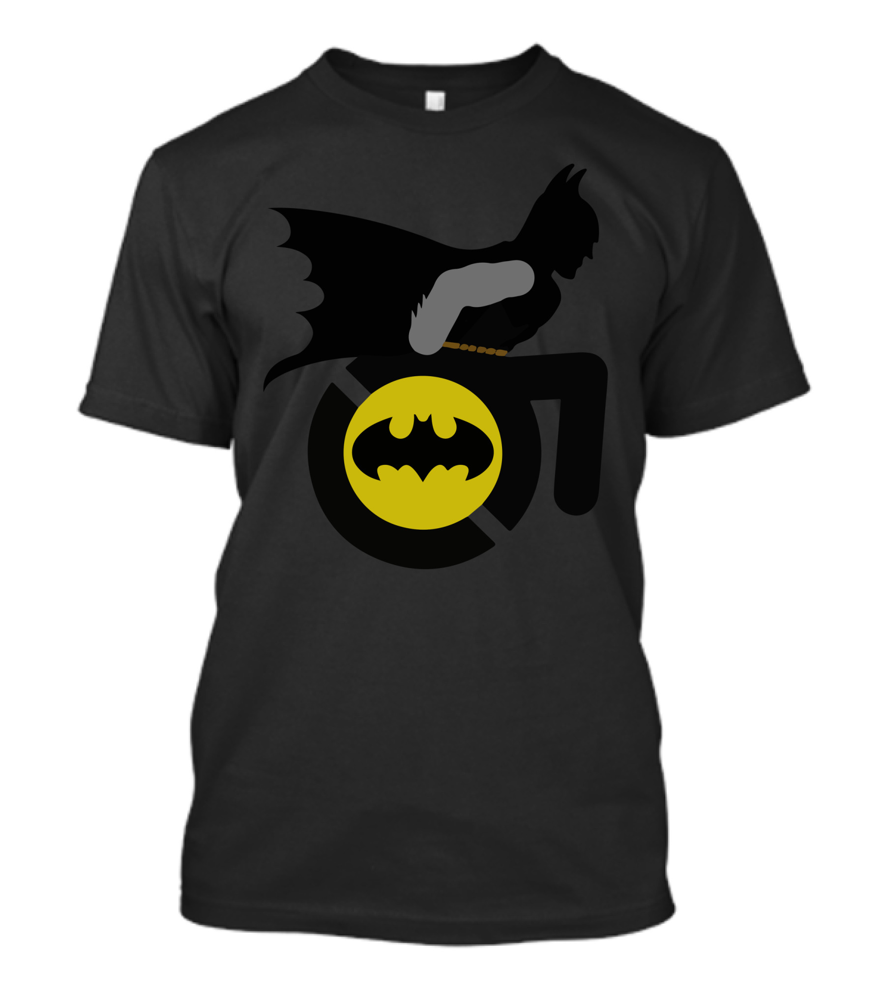 Batman Wheelchair Emblem Dark Knight T-Shirt