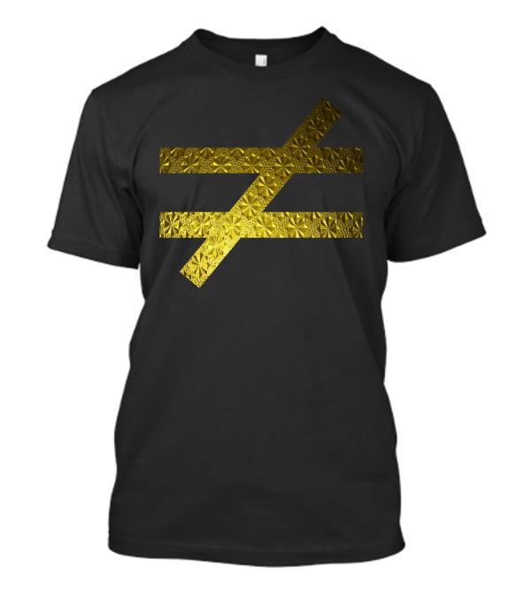 Ubermensch Nietzsche Unequal Sign Gold T-Shirt