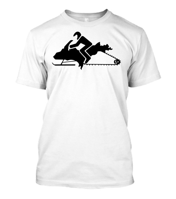 Upper Peninsula UP Snowmobile Silhouette Sledders Com Ash T-Shirt