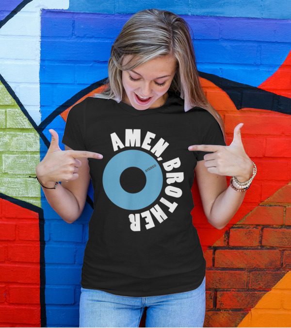 Amen Brother STEREO 45 RPM 7 Inch Retro Vinyl Record T-Shirt