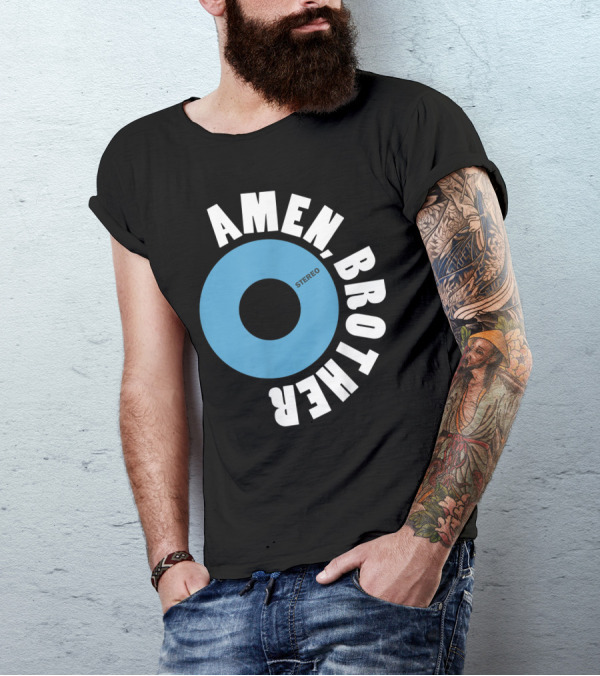 Amen Brother STEREO 45 RPM 7 Inch Retro Vinyl Record T-Shirt