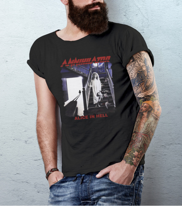 Annihilator Alice In Hell Stairs Creepy Doll T-Shirt