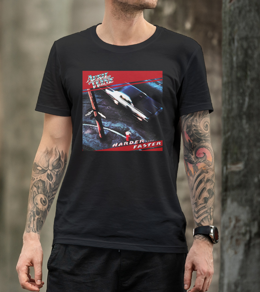 April Wine Harder Faster Album Cover Classic Car Streetscape T-Shirt