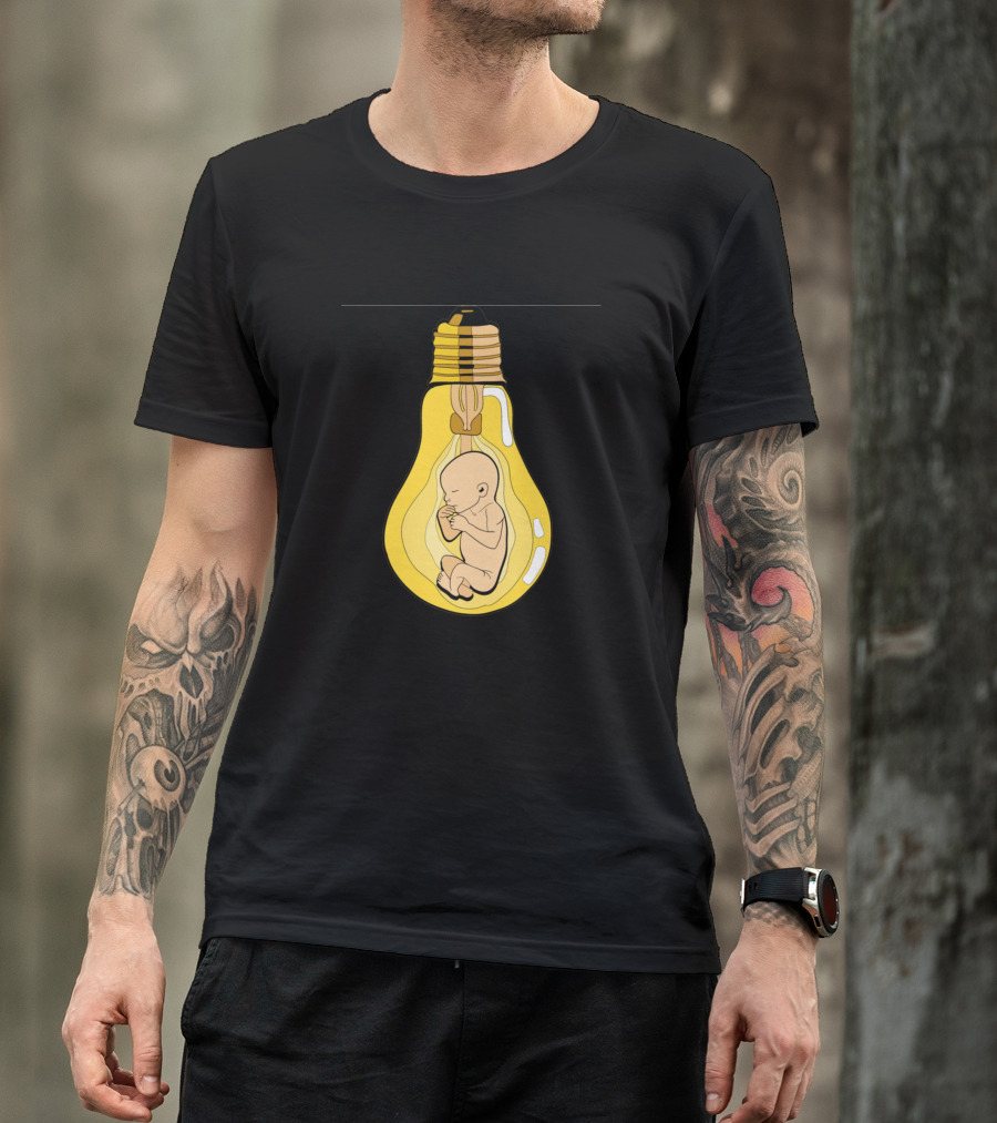 Baby In The Bulb Light Illumination T-Shirt