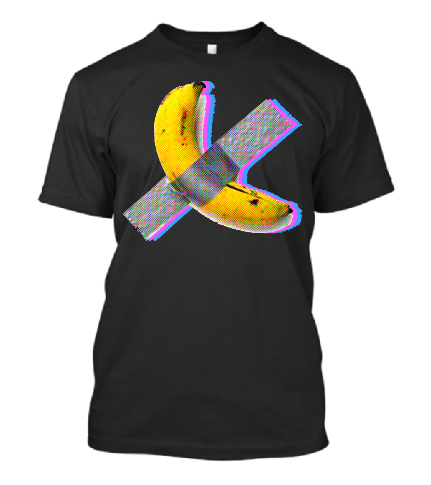 Banana Duct Tape Art Optical Illusion T-Shirt