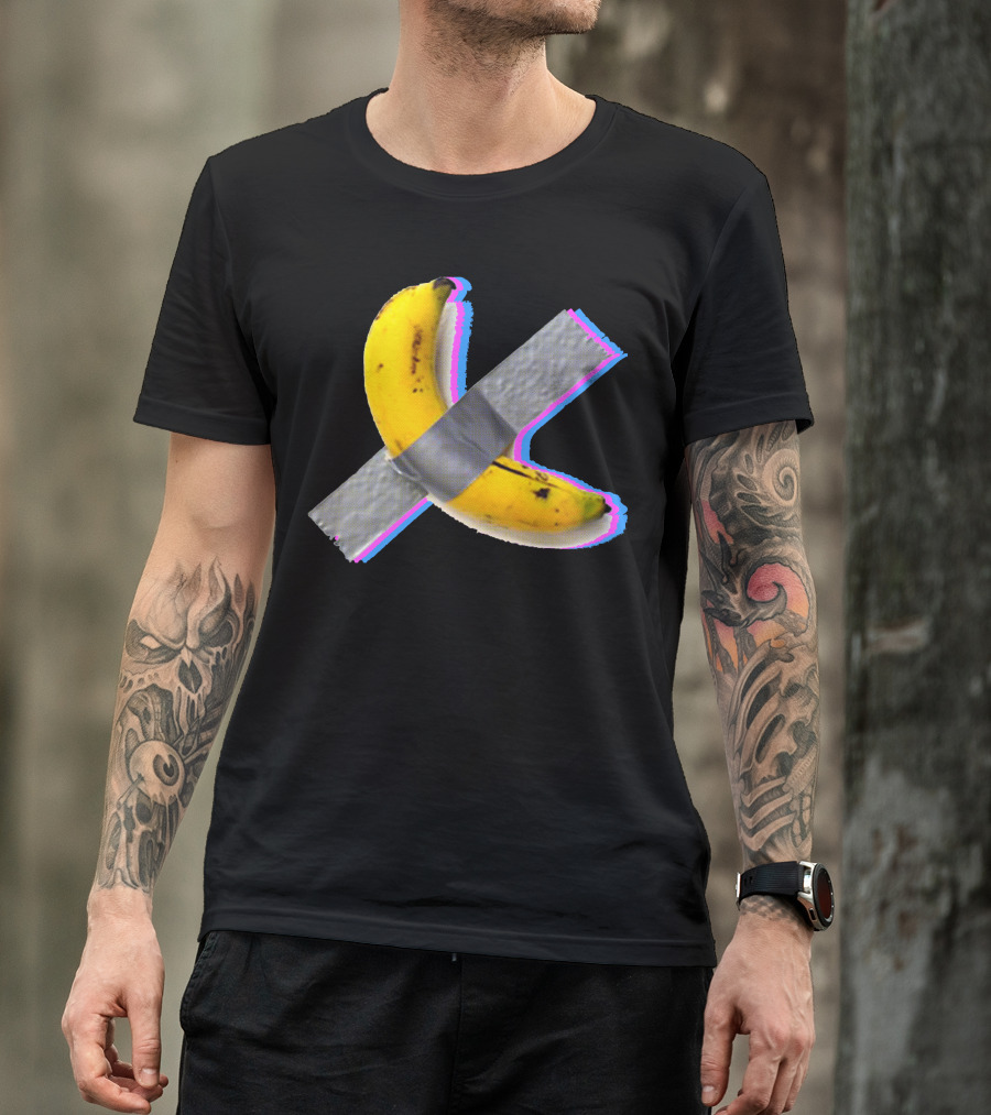 Banana Duct Tape Art Optical Illusion T-Shirt