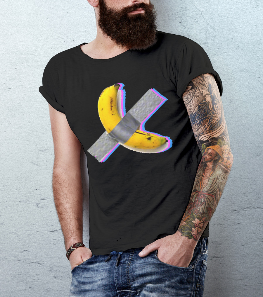Banana Duct Tape Art Optical Illusion T-Shirt