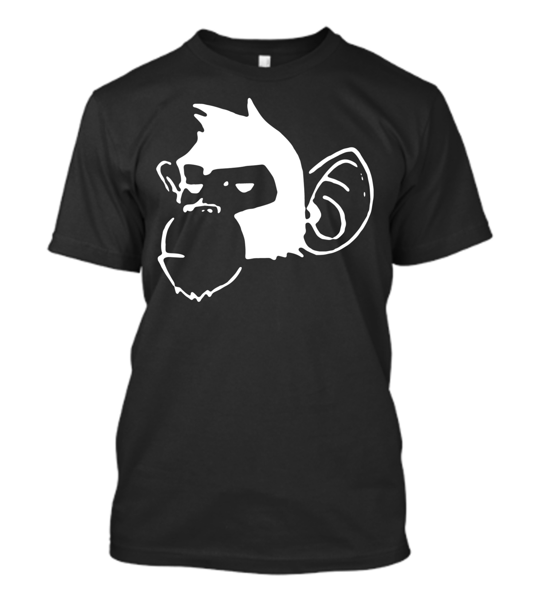 Cheeky Chimp Silhouette With Playful Expression T-Shirt