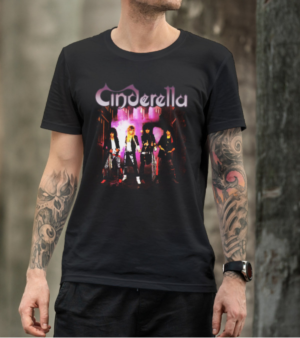 Cinderella Night Songs Tour Rock Band Vintage Group Image T-Shirt