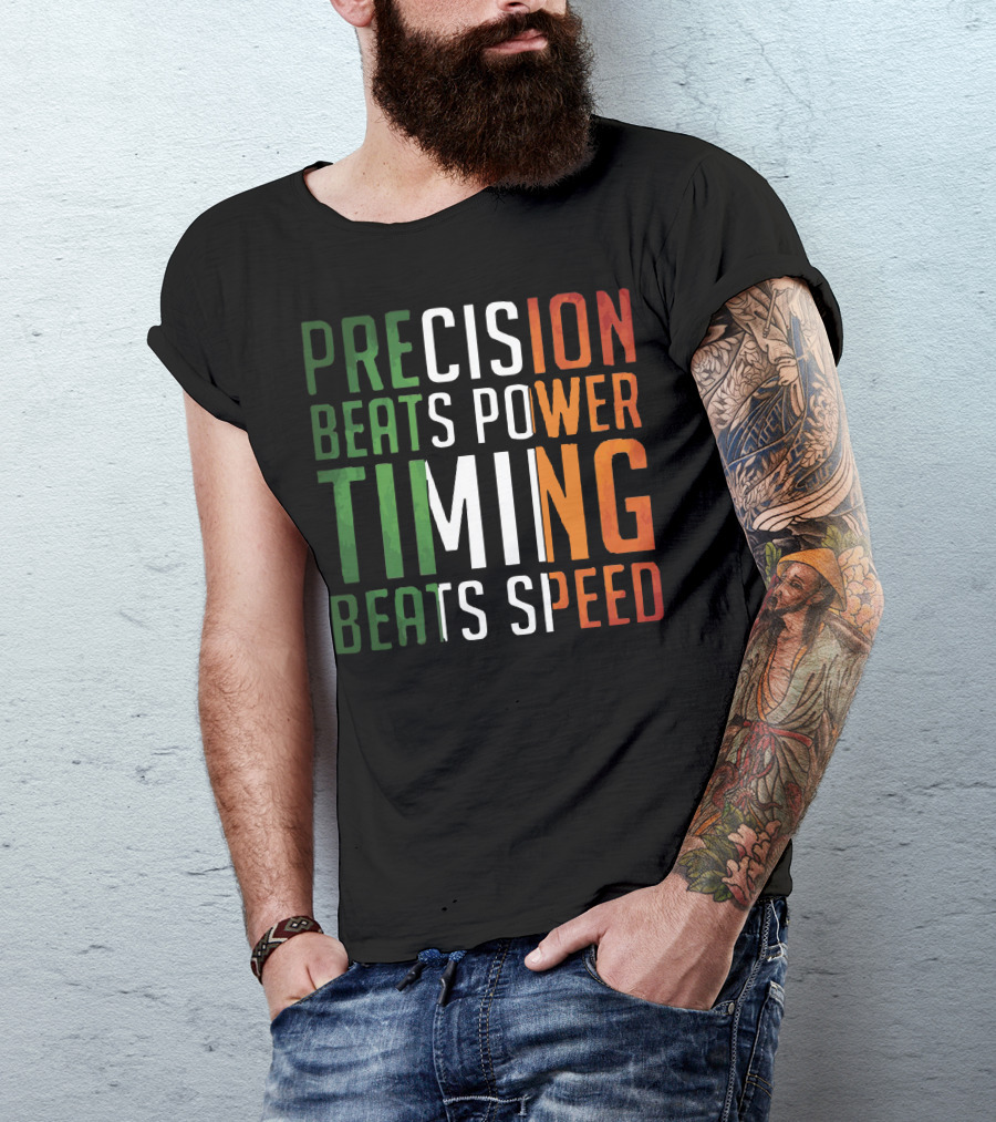 Conor McGregor Precision Beats Power Timing Beats Speed T-Shirt