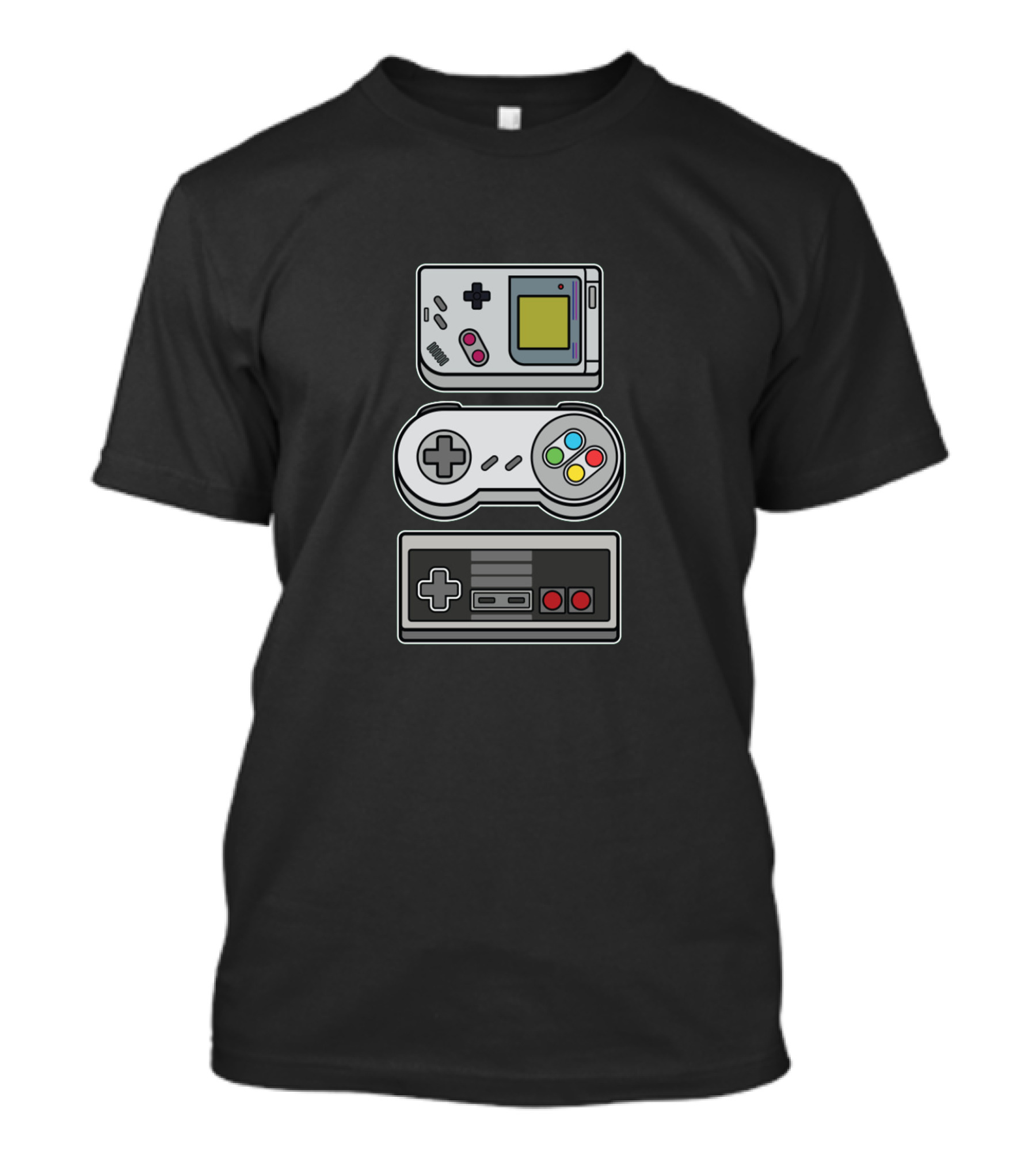 Game Boy SNES NES Controller Trinity T-Shirt