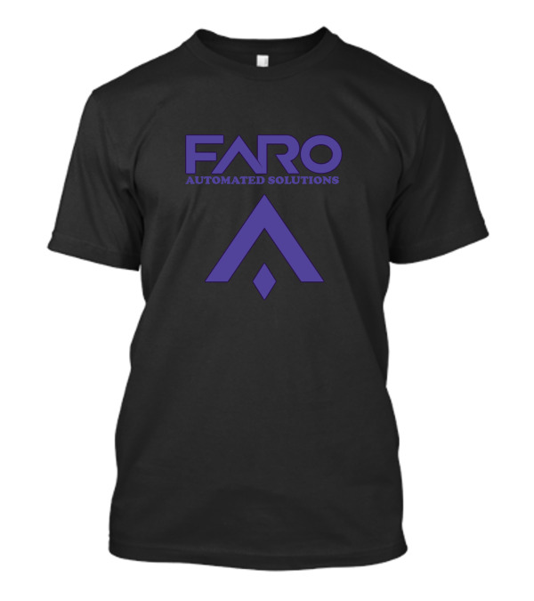 Faro Automated Solutions Purple Logo With Geometric T-Shirt