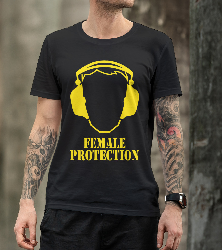 FEMALE PROTECTION Headphones Yellow T-Shirt