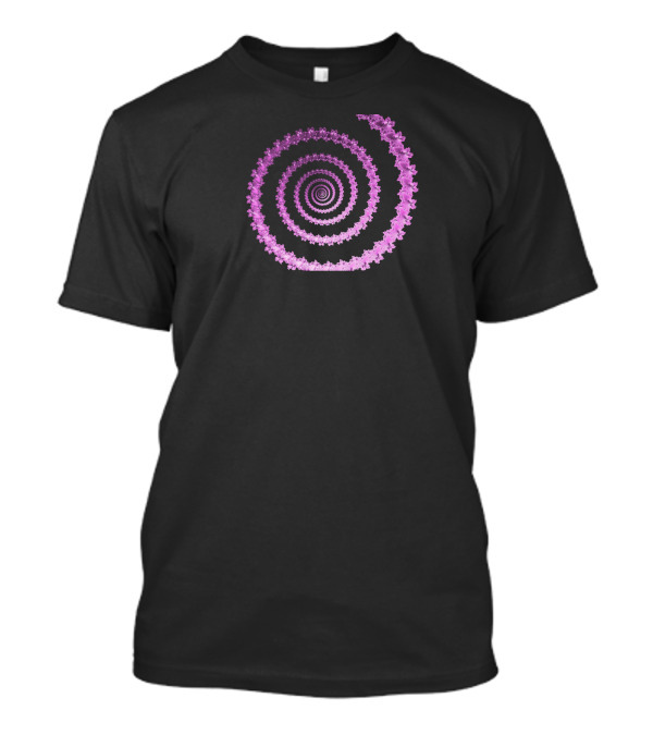 Fractal Infinite Spiral Purple Geometry T-Shirt