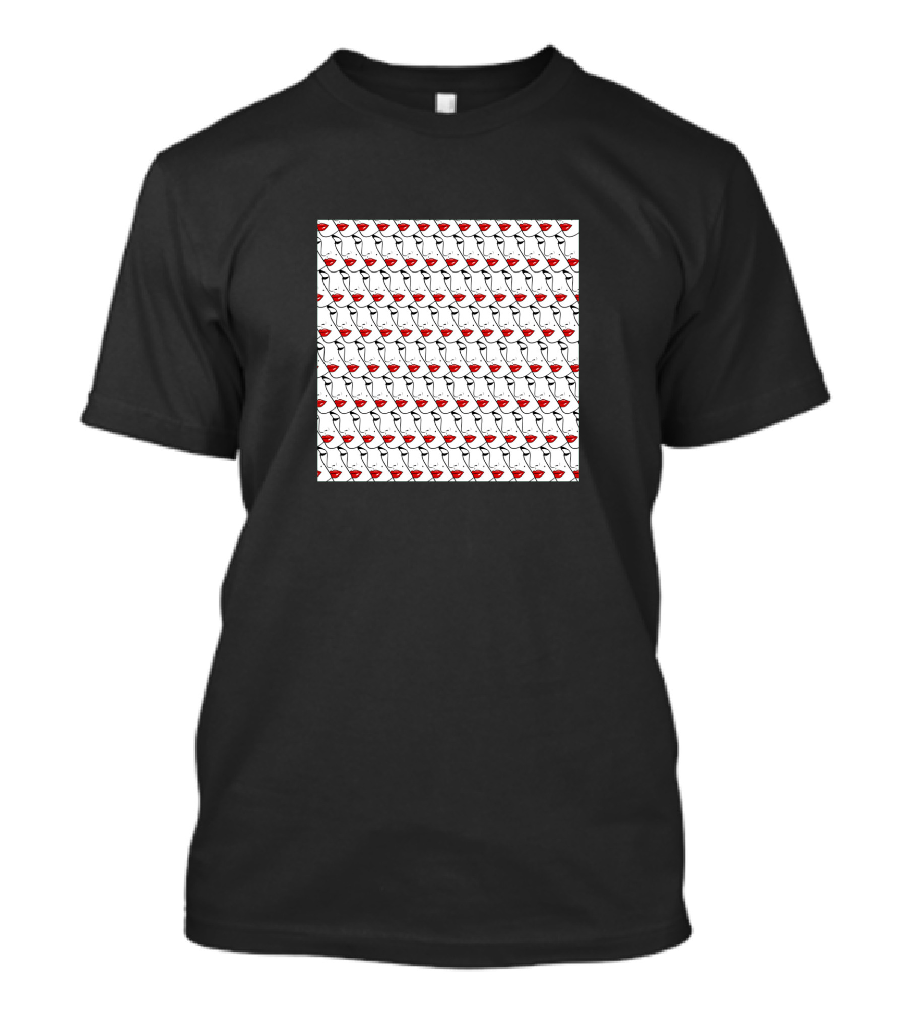 Girl Faces Patterned T-Shirt