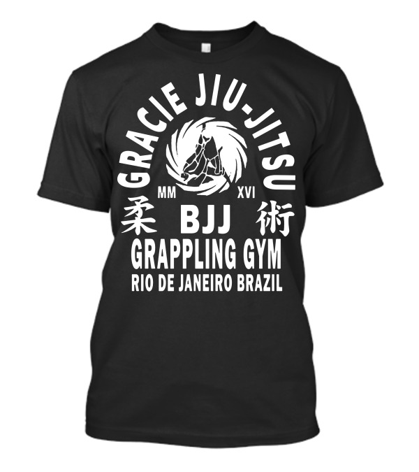 Gracie Jiu-Jitsu BJJ Grappling Gym Rio De Janeiro Brazil T-Shirt