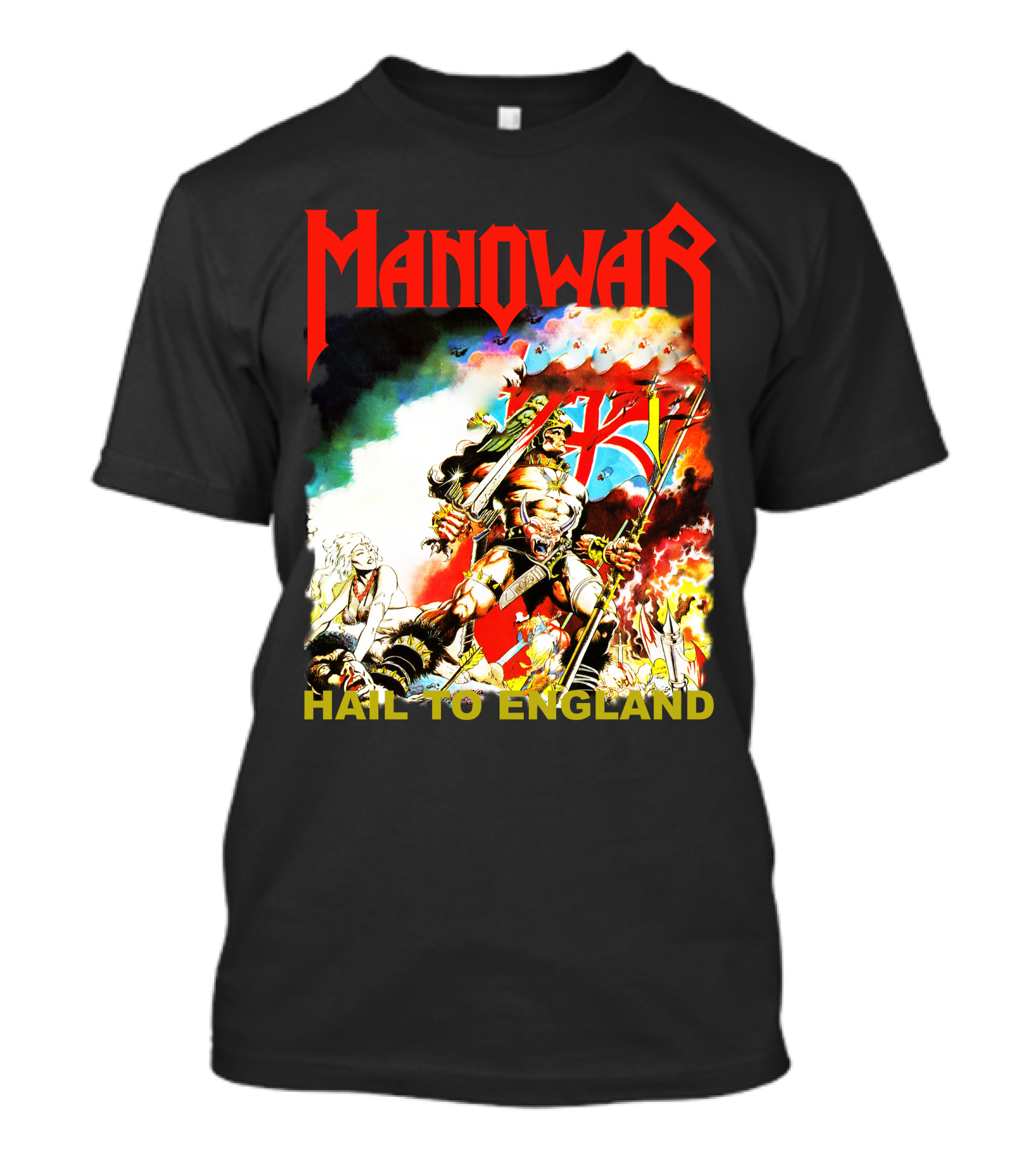 Manowar Hail To England Classic US Metal Album T-Shirt
