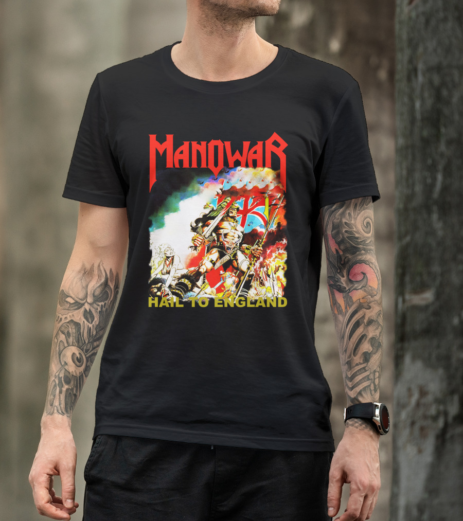 Manowar Hail To England Classic US Metal Album T-Shirt