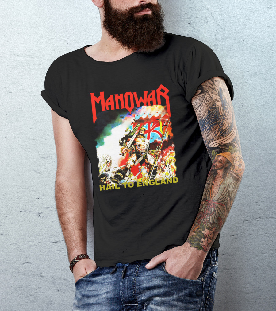 Manowar Hail To England Classic US Metal Album T-Shirt