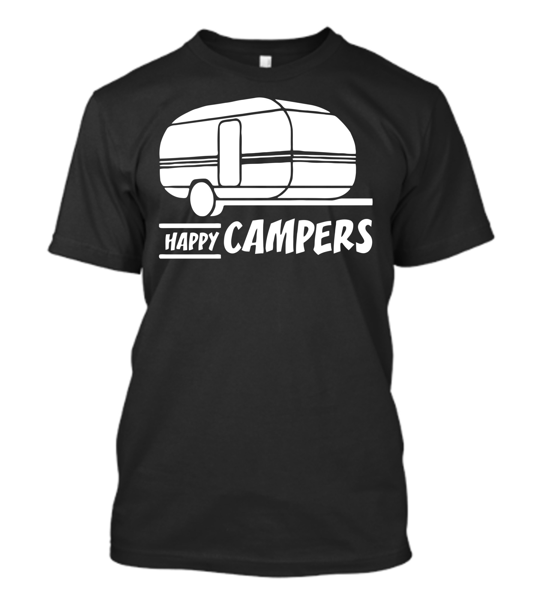 Happy Campers Vintage Camper Caravan Adventure T-Shirt