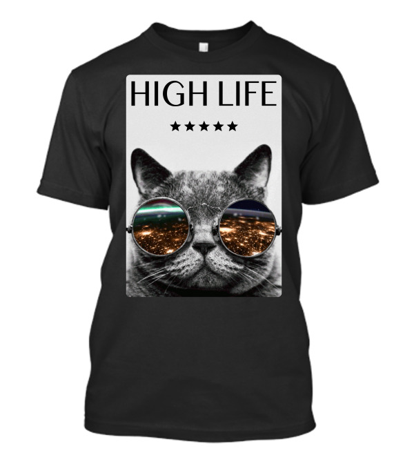 HIGH LIFE CAT CITY NIGHT GOGGLES FIVE STARS T-Shirt
