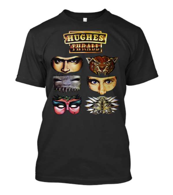 Hughes Thrall Faces With Eyes And Masks T-Shirt