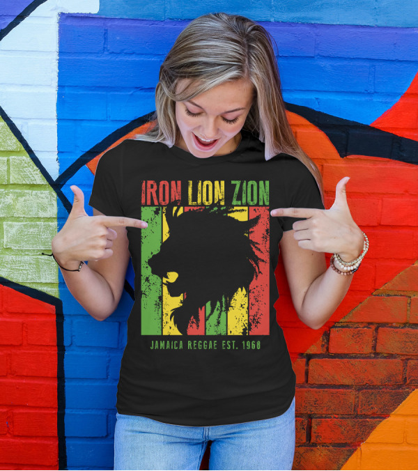 IRON LION ZION JAMAICA REGGAE EST. 1968 T-Shirt