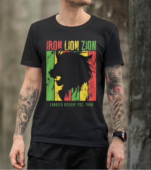 IRON LION ZION JAMAICA REGGAE EST. 1968 T-Shirt