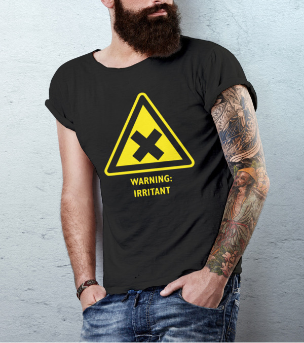 Warning: Irritant Chemical Symbol Laboratory Triangle T-Shirt