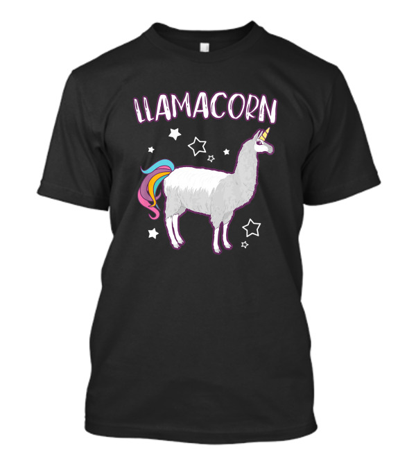 Kids Llamacorn Funny Cute Unicorn Llama With Stars T-Shirt