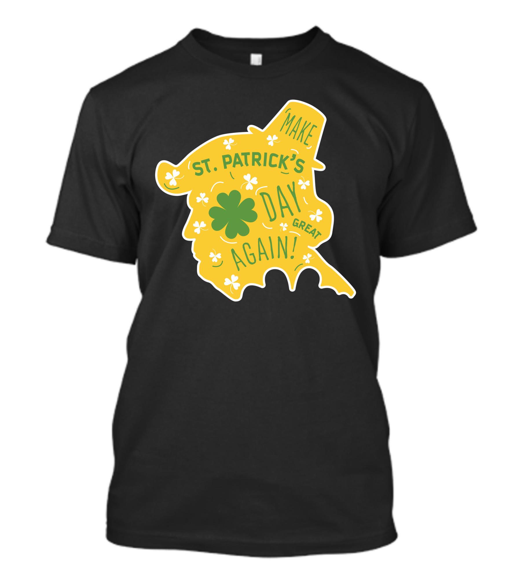 Make St. Patrick's Day Great Again Shamrock Hat Clover Icons T-Shirt