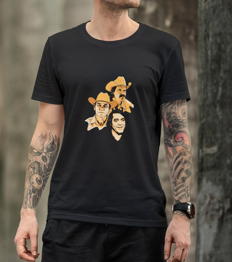 No Country For Old Men Western Icons In Cowboy Hats T-Shirt