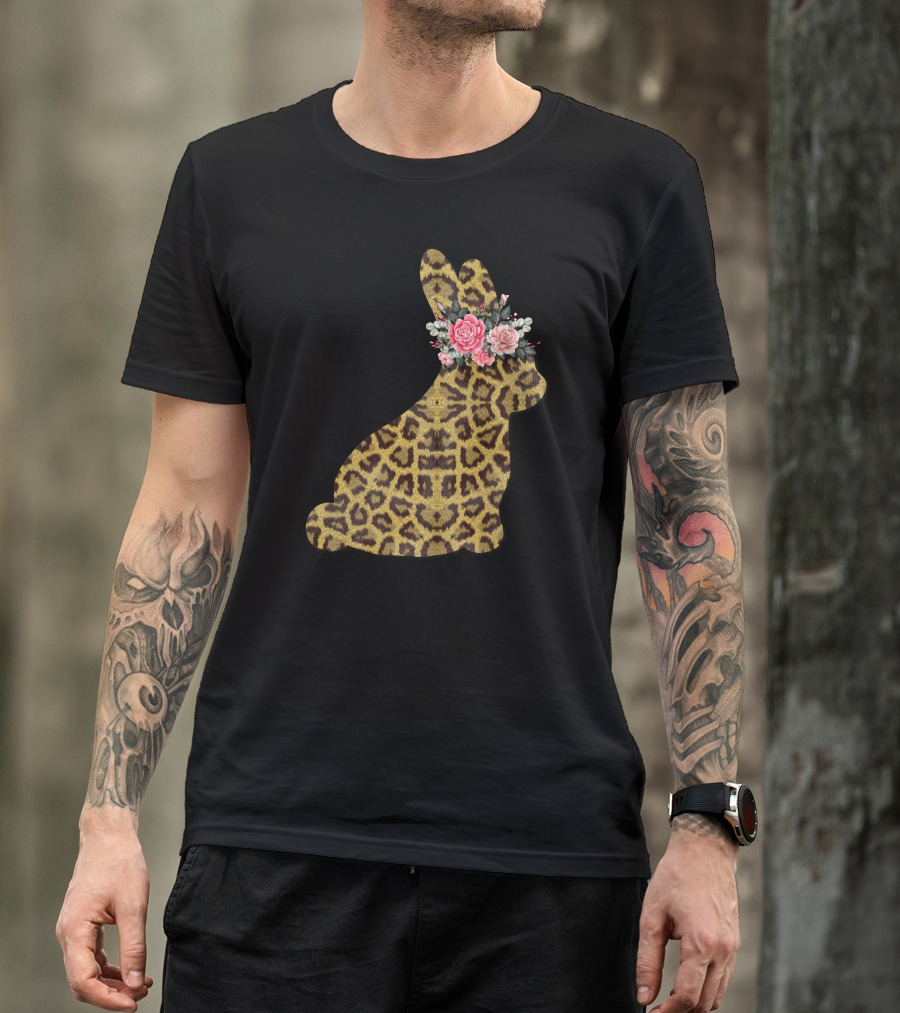 Rabbit Leopard Floral T-Shirt